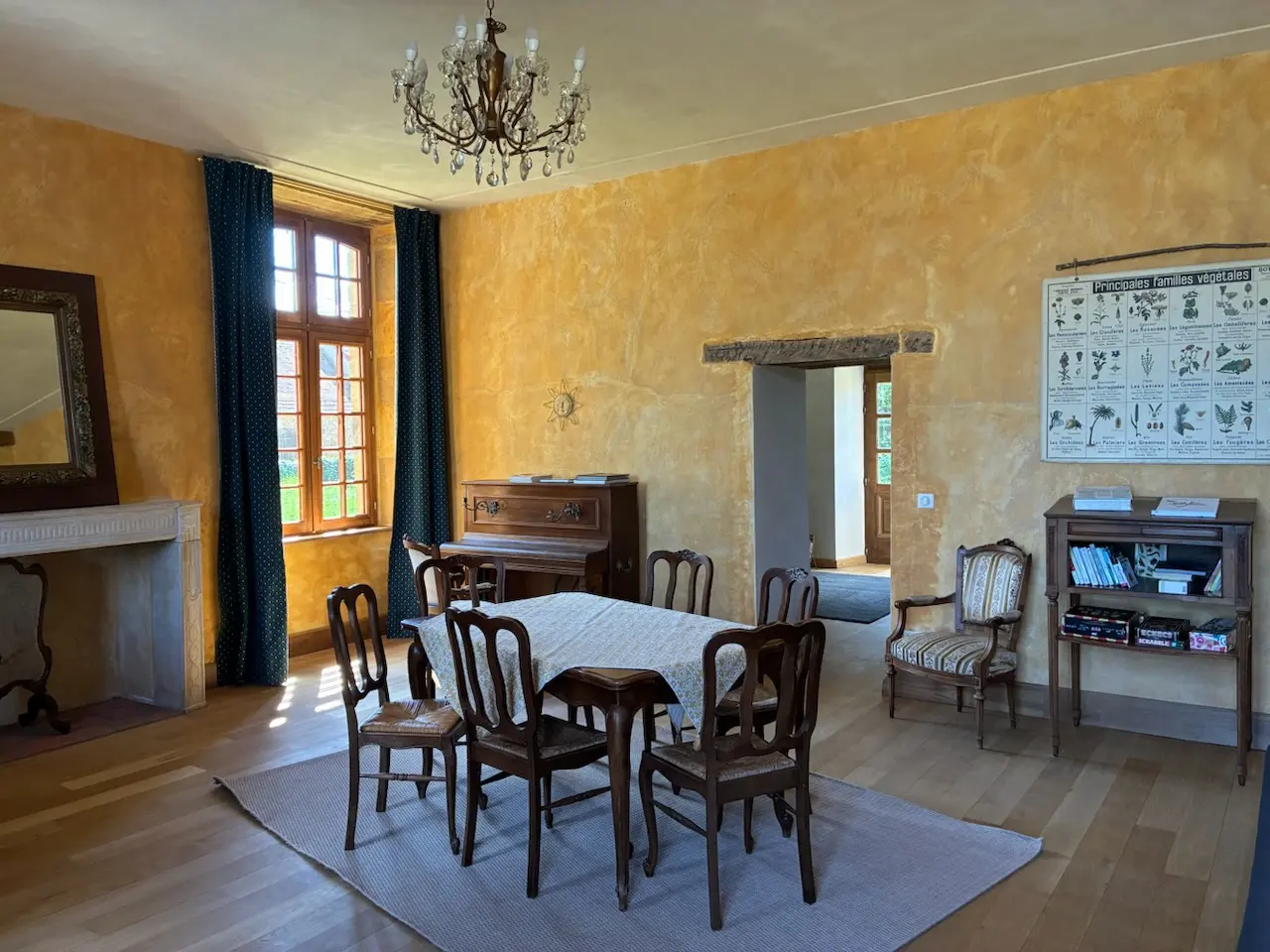 Vue du salon du domaine des glycines